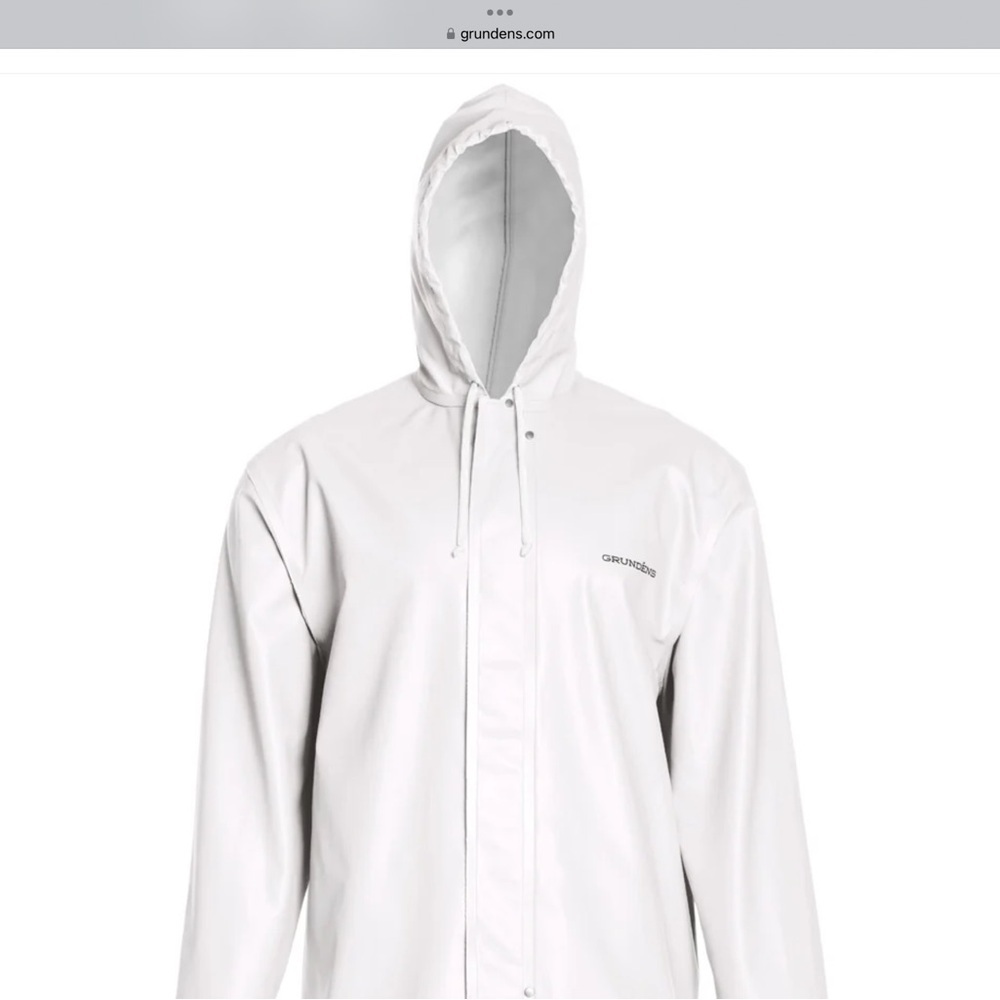 Grundéns Men's Classic Clipper 82 White Raincoat